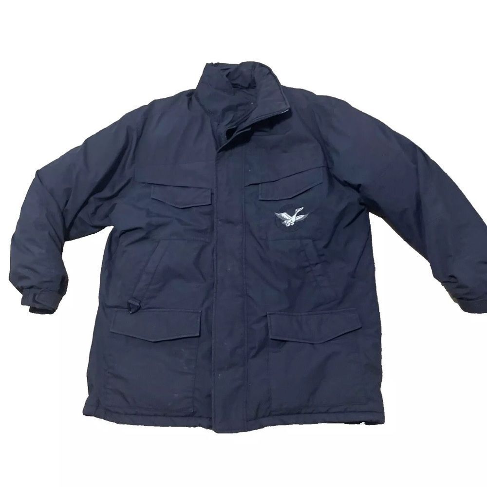 Triple FAT Goose Jacket Mens L Vintage Black Down Puffer Coat Gorp Streetwear